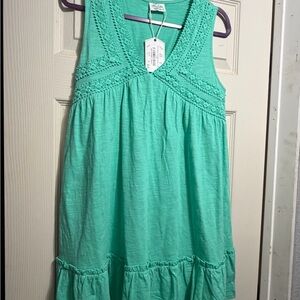 New Mix Sleeveless Mint Green Dress